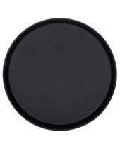 Tray Round Non-Slip Fiberglass Black 11
