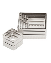 Double Sided Square Cutter Set 6 Piece, Stainless Steel