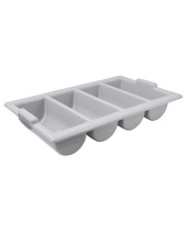 Cutlery Tray Grey 4 Compartments Polyethylene Set/2