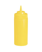Squeeze Bottle Wide Mouth 12 OZ Yellow