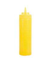 Squeeze Bottle Wide Mouth 24 OZ Yellow