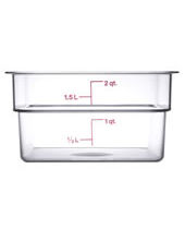 Food Storage Container Polycarbonate Square 2 QT NSF
