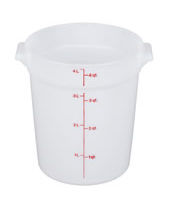 Food Storage Container Polyethylene Round 4 QT NSF