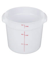 Food Storage Container Polyethylene Round 6 QT NSF