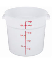 Food Storage Container Polyethylene Round 18 QT NSF
