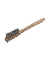 Heavy Grill Cleaning Brush With Gauge Steel Scraper 2-7/8