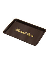 Standard Brown Imprinted Tip Tray Thank You
