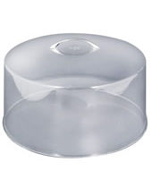 Cake Cover Plastic 12'' x 6.4'' Chrome Plated Handle