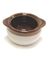 Onion Soup Crocks 10 OZ Ceramic Caramel/Ivory