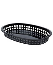 Food Basket Plastic Black 10½ x 7