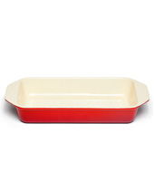 Rectangular Dish 22.5Cm Red/Cream 0.7L