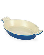 Oval Dish 20Cm Blue/Cream 0.5L