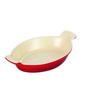 Oval Dish 27.5Cm Red/Cream 1.2L