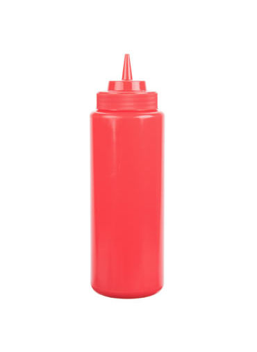 Squeeze Bottle Wide Mouth 32 OZ Red