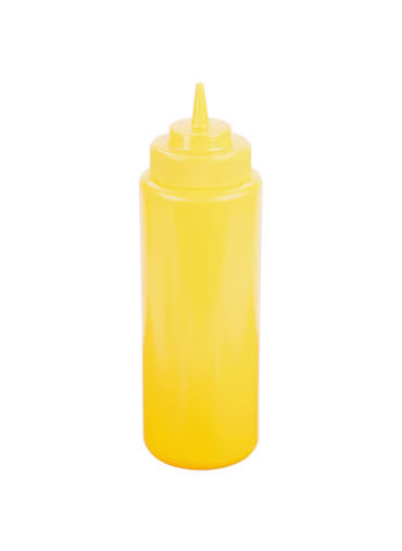 Squeeze Bottle Wide Mouth 32 OZ Yellow