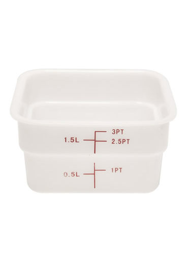 Food Storage Container Polyethylene Square 2 QT NSF
