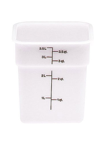 Food Storage Container Polyethylene Square 4 QT NSF