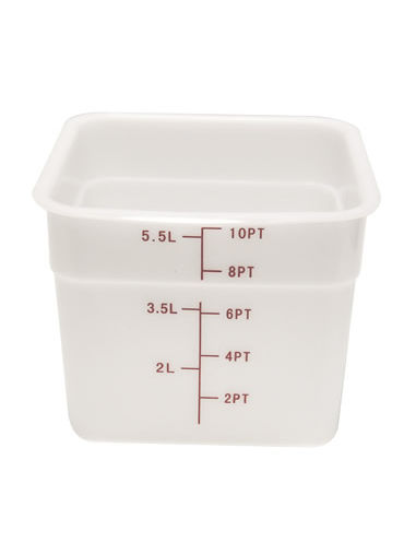 Food Storage Container Polyethylene Square 6 QT NSF