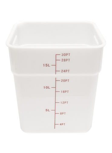 Food Storage Container Polyethylene Square 18 QT NSF