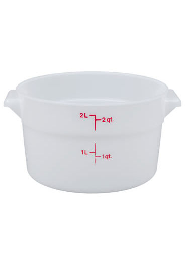 Food Storage Containers Polyethylene Round 2 QT NSF