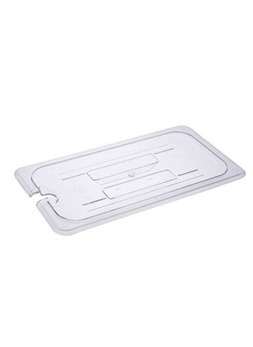 1/3 Size Slotted Cover For Food Pan Polycarbonate NSF