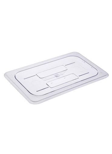 1/4 Size Solid Cover For Food Pans Polycarbonate NSF