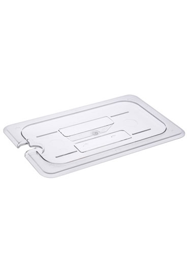 1/4 Size Slotted Cover For Food Pan Polycarbonate NSF
