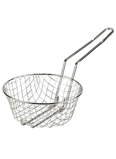 Culinary Basket Coarse Mesh Nickel Plated Steel Wire Diam. 8