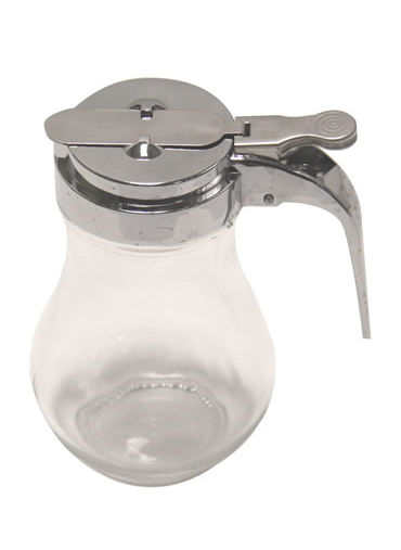 Syrup Dispensers 6 OZ With Chrome Plated Zinc Top And Silicone Gasket