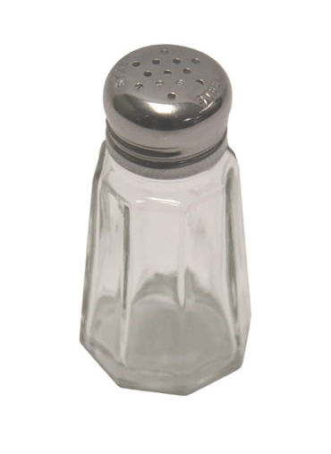 Salt And Pepper Shakers 1 OZ Glass Jar Stainless Steel Top