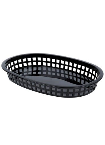 Food Basket Plastic Black 10½ x 7