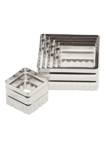 Double Sided Square Cutter Set 6 Piece, Stainless Steel