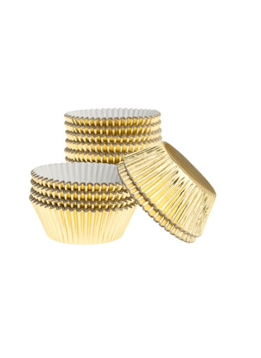 Gold Paper-Lined Foil Baking Cups 1.75