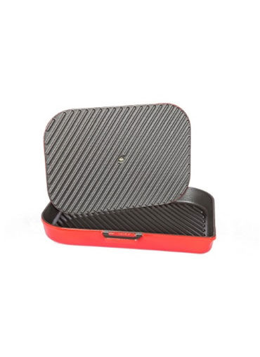 Double Grill Panini Press With Cover Chilli Red/Black