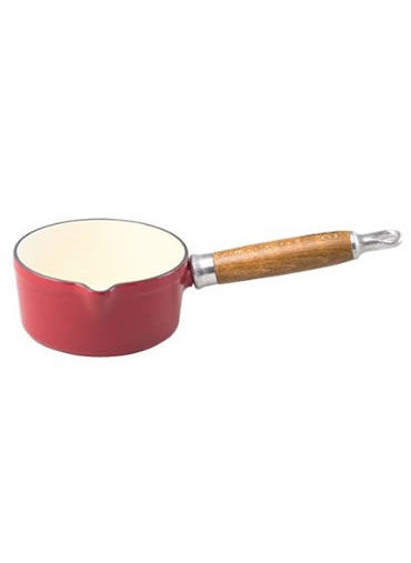 Milk Pan Without Lid 14Cm Red/Cream 0.8L