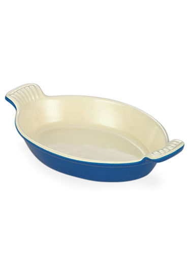 Oval Dish 27.5Cm Blue/Cream 1.2L