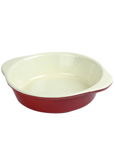 Round Dish 15 Cm Red/Cream 0.5L