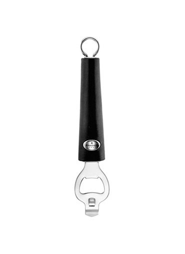 Bottle Opener With Can Puncher Stainless Steel Black